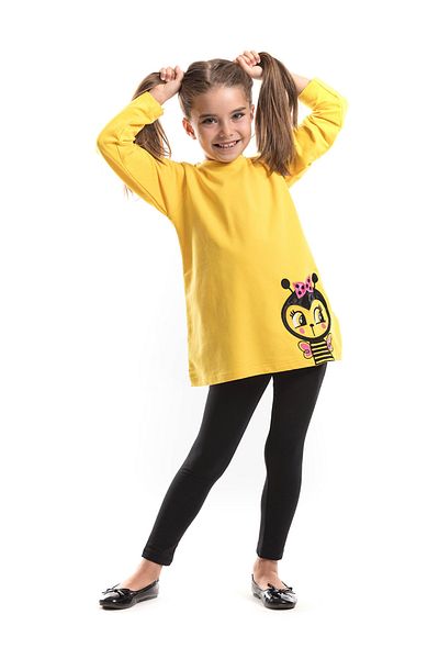 MSHB&G Sweet Arıcık Girl&#39;s Tunic Tights Set