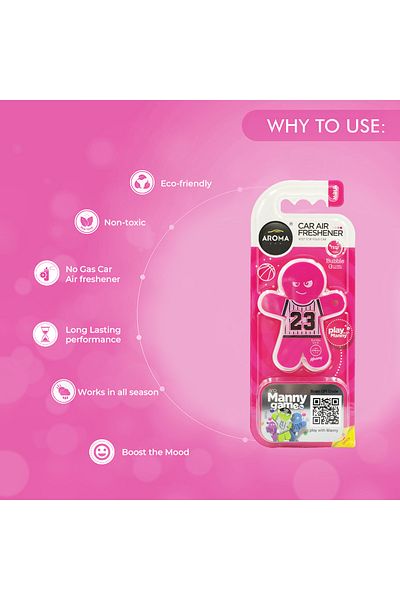 Generic Aroma Car Air Freshener Manny Bubble Gum Natural Fragrance For Car And Home