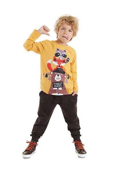 Denokids Forest Boy T-shirt Trousers Set