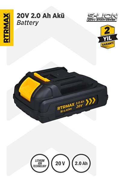 Rtrmax RTS5002 Smart-Lion 20V Akü Yedek Batarya 2.0 Ah