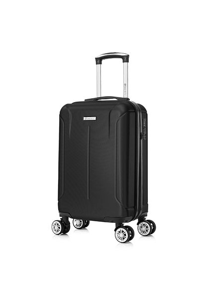 Quasar & Co. Troler Cabina Avion,®,model Smart,maner Telescopic,cifru,55x37x20cm,abs, Negru