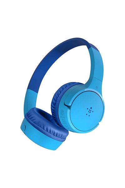 Belkin Kids Wireless On-ear Headphones Aud002bt Blue Clear Audio, Touch Control & Sleek Design