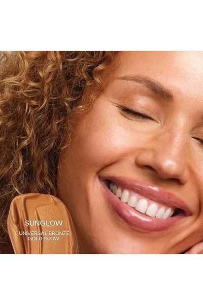 SAIE Glowy Super Gel - Lightweight Dewy Multipurpose Illuminator, Sunglow - Warm Golden Bronze - 30m