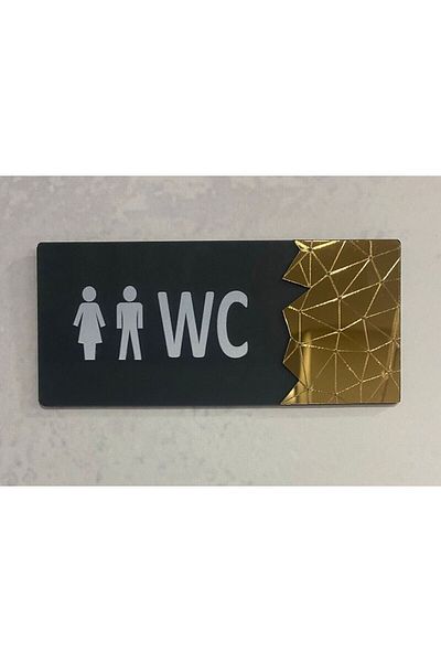 Yönline لافتة توجيه Wc ذاتية اللصق، عملية، مع شريط على الظهر من سلسلة Pink Pearl