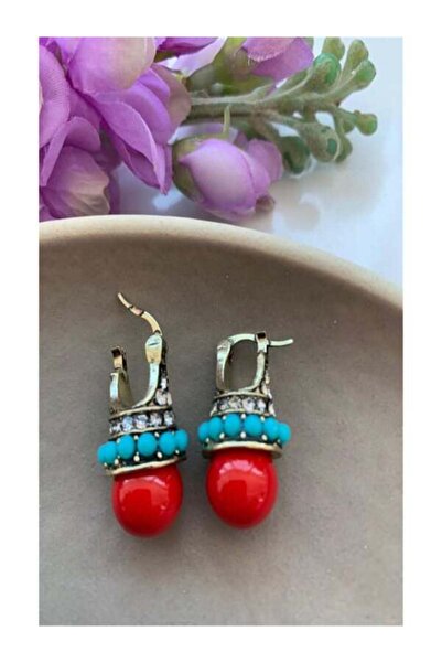 shop Red Blue Ball Earring