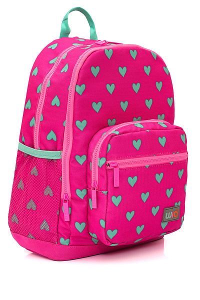 Wia Kids Heart Patterned 4 Compartment Primary School Bag