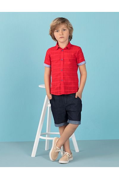 Ollie&Olla Rotes Jungenhemd