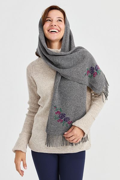 Desen Triko Tricotaj de damă, lână florală, camisol afumat
