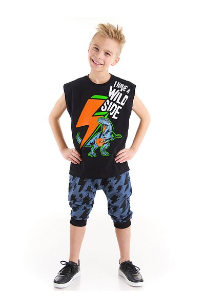 MSHB&G Lightning Dino Boy's T-shirt Capri Shorts Set