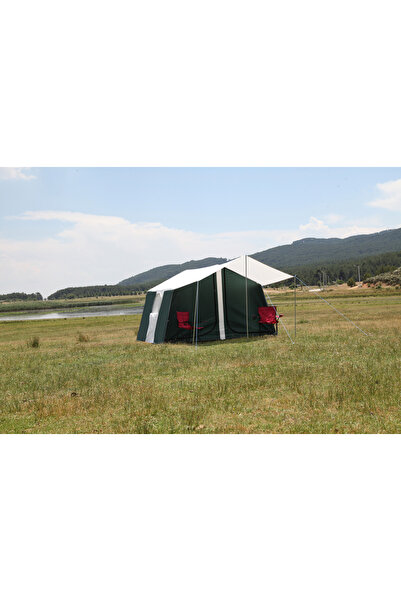 Tunç Çadır 2 Odalı 14 M2 Kamp Orman Barınak Şantiye Büyük 5-6 Kişilik Çadır