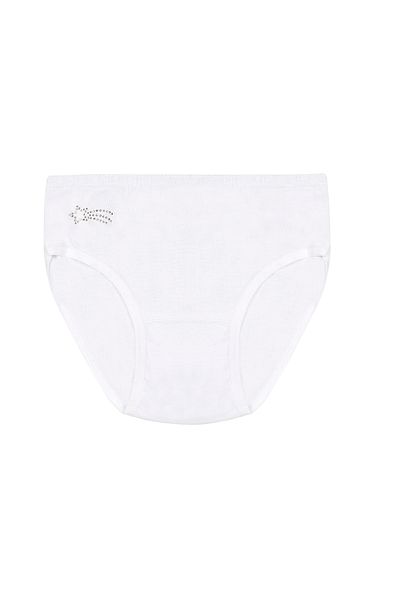ÖZKAN underwear Özkan 0840 - Chiloți pentru fete, cu nervuri, piatră flexibilă, 100% bumbac, pachet de 10