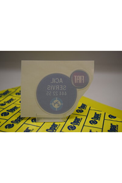 OPAR FIAT ÖN CAM ACİL SERVİS ETİKETİ OPAR