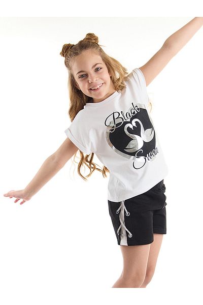 MSHB&G Black Swan Girl T-shirt Shorts Set