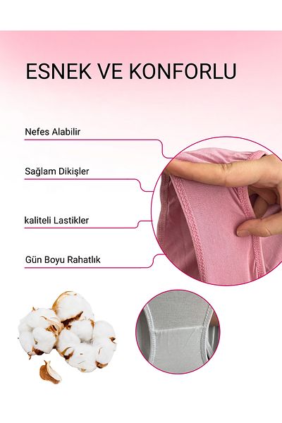 ALYA UNDERWEAR Chiloți hipster din bumbac pentru femei, gri, trandafir praf, bleumarin, pudră, pachet de 5