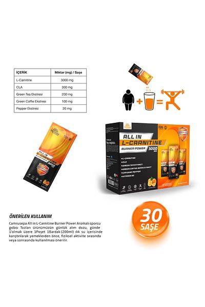 Camrusepa All in L-Carnitine Power |   Advantageous Pack of 2