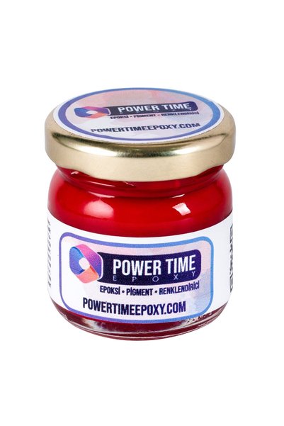 POWER TIME EPOXY Opak & Transparan Sıvı Pigment Boya 30 Gram/ Kırmızı / Epoksi Için