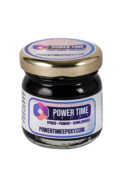 POWER TIME EPOXY Opak & Transparan Sıvı Pigment Boya 30 Gram/ Siyah / Epoksi Için