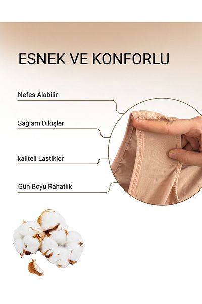 ALYA UNDERWEAR Chiloți de damă hipster din bumbac - 5 culori de piele