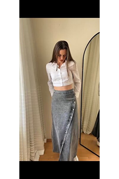 pass&pass 6001 Skirt Front Button Cross)