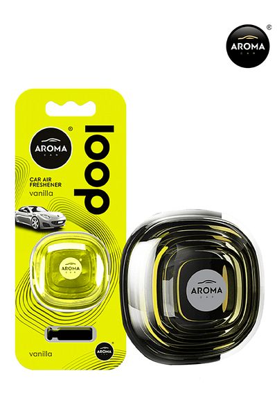 Generic Aroma Loop Car Air Freshener Vanilla Long Lasting, Non-toxic Gel Fragrance For Car And Home
