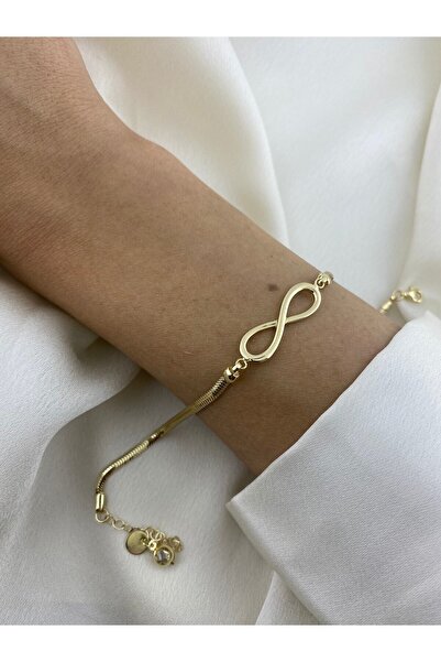 Amoure Gold 14 Ayar Altın Sonsuzluk Bileklik