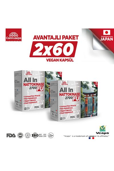Camrusepa All in Nattokinase 2700 Fu |   Advantageous Pack of 2