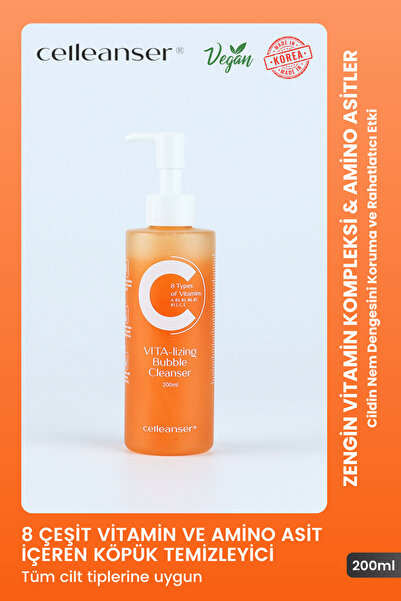 celleanser 8 Çeşit Vitamin (A, B3, B5, B6, B7, B12, C, E) Ve Amino Asit Içere...