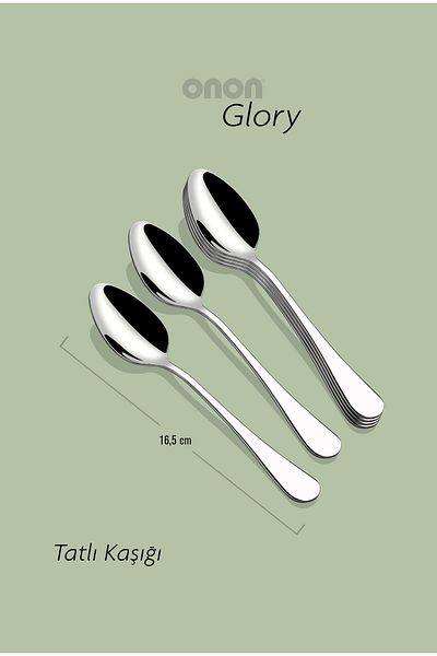 on-on Glory 18/10 Sweet Spoon - Set of 6