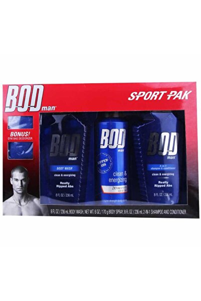 Bod Man Bodman Really Ripped Abs Sport Pak Erkek Hediye Seti – Vücut Spreyi &...