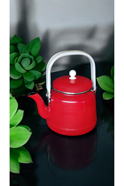 qussine Emaye Çaydanlık 2 Litre Kırmızı