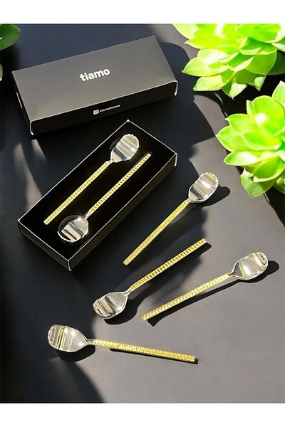 Tiamo Mios Tea Spoon 6 Pack Gold