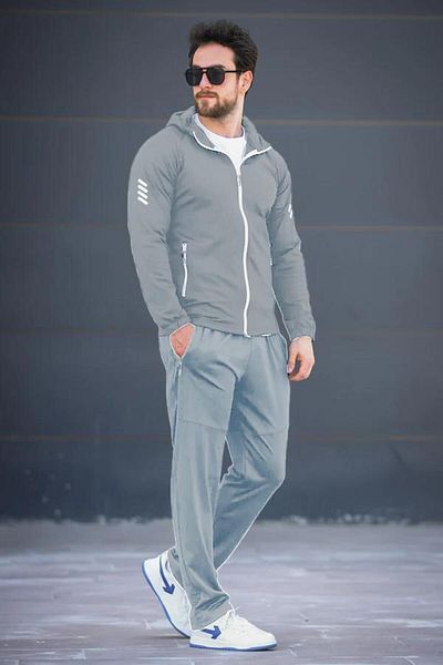 Oksit Σετ ανδρικής φόρμας Remi Slim Fit Diver με κουκούλα με φερμουάρ
