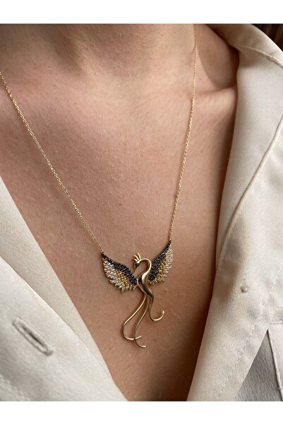 Amoure Gold 14 Ayar Altın Anka Kuşu Kolye