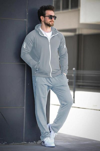 Oksit Σετ ανδρικής φόρμας Remi Slim Fit Diver με κουκούλα με φερμουάρ