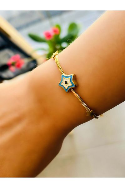 ACAR TAKI Star Minelli Steel Bracelet 17+6 Cm-Gold Acr5446