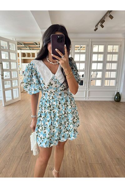 MEECY Rochie din poplin LILIUM cu model de flori