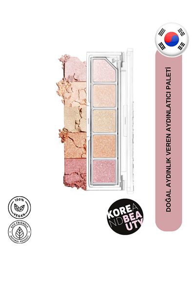 UNLEASHIA Mood Shower Face Palette |   Illuminating Face Palette No:100 Ballerina Shower