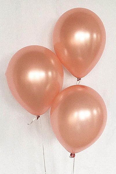 Deniz Party Store 12 Inch Metallic Rose Gold Balloon Pack of 10