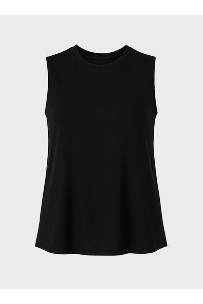 ALİA Large Size Sleeveless Knitted Underwear Tunic - Black - Alia