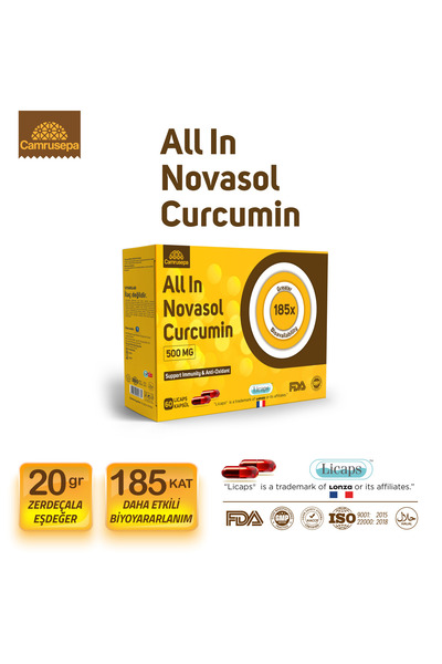 Camrusepa All In Novasol Curcumin (185 KAT DAHA ETKİLİ) 60 Licaps® Kapsül