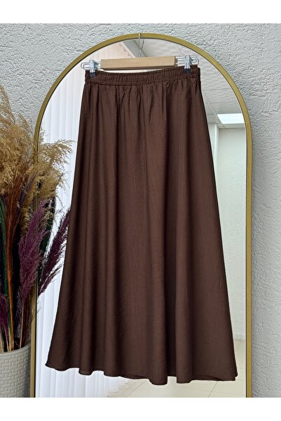 MİHRA STORE Serona Top Kimono Skirt Strawberry Set-Ek556 Brown