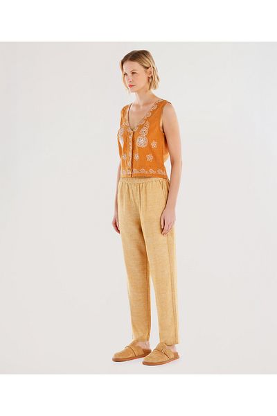 Yargıcı Straight Cut Trousers with Elastic Waist