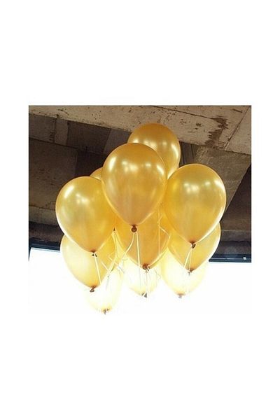 Deniz Party Store 12 Inch Metallic Gold Balloon Pack of 10