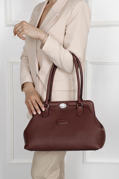 GÖNDERİ(R) Women/Girls Burgundy Flotter Genuine Leather Hand and Shoulder Bag