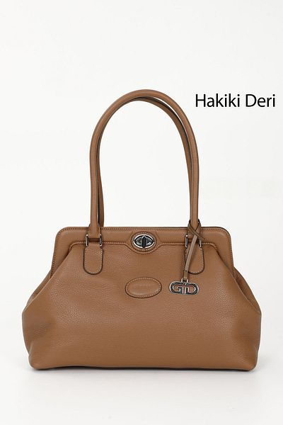 GÖNDERİ(R) Women/Girls Tan Flotter Genuine Leather Hand and Shoulder Bag