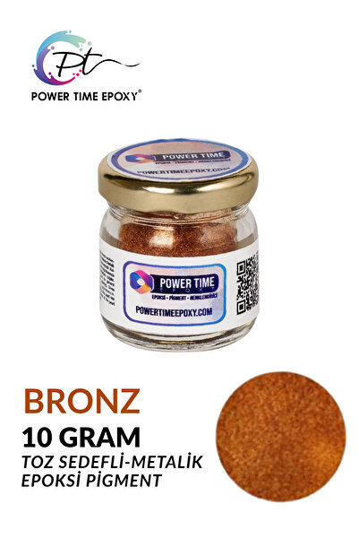 POWER TIME EPOXY Sedefli Metalik Toz Pigment Boya 10 gram / Bronz / Epoksi Için