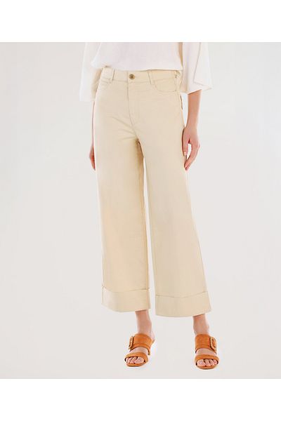 Yargıcı High Waist Wide Leg Trousers with Belt Detail