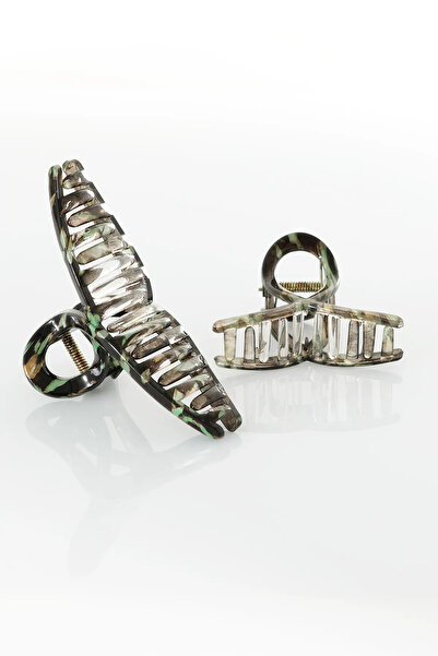 Miorre Set of 2 Patterned Shiny Non-Slip Hair Clips