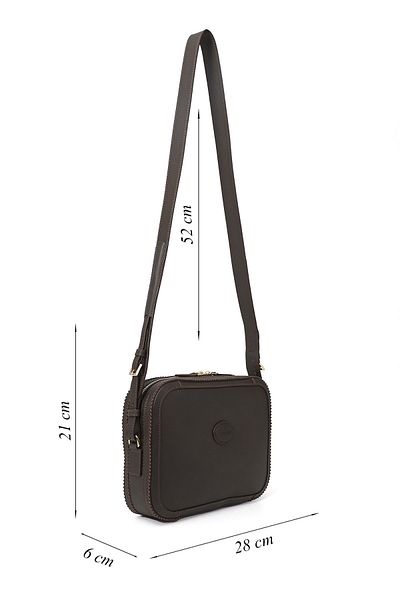 GÖNDERİ(R) Women / Girls Brown Genuine Leather Long Strap Shoulder Bag