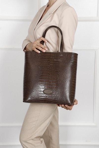 GÖNDERİ(R) Women/Girls Brown Krako Genuine Leather Hand and Shoulder Bag
